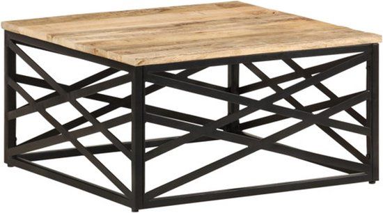 vidaXL Salontafel 68x68x35 cm massief mangohout