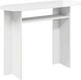 vidaXL Wandtafel Hoogglans Wit 100 x 39,5 x 75 cm Bewerkt hout