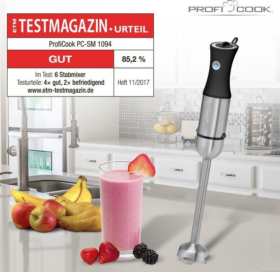 ProfiCook PC-SM1094 Staafmixer 1000W RVS/Zwart