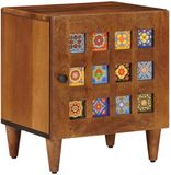 vidaXL Nachtkastje Bruin 40 x 33 x 46 cm Massief Mango Hout
