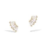 CHIVAL - Oorbellen 18K Verguld Goud "Side Baquette"