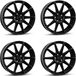 Borbet 4 Borbet jantes, modèle GTX, 8.0x19 pouce, ET42, 5x108, couleur : argent (SWMSIL), adapté pour Polestar Polestar 2. Jantes en aluminium