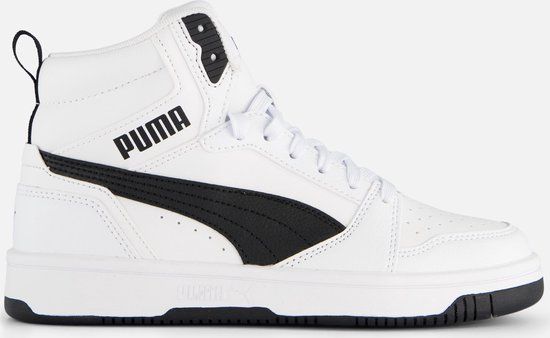PUMA Rebound V6 Mid Jr Sneakers - Puma White-Puma Black - Maat 39