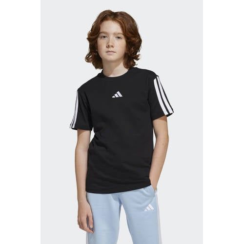adidas uniseks-kind Essentials 3 Stripes Shirt, Black/White, 13-14 Years