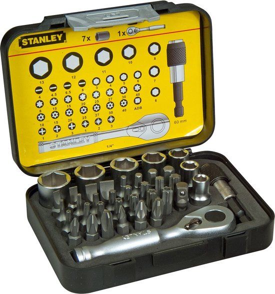 Stanley Expert Pro 40-delige Bitset - Ratelsleutel 1/4"