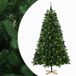 vidaXL Kunstkerstboom met kerstbal 180 cm 300 LED's Warmwit PVC Groen