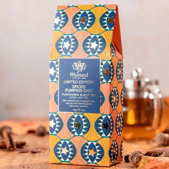 Whittard of Chelsea Zwarte thee Spiced Pumpkin Chai, 100 g
