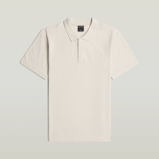 G-Star Core Regular Jacquard Polo S/S Heren Katoen Wit Maat S