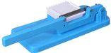 Merkloos Handmatige vleessnijmachine - Tafelmodel, RVS en staal mes, blauw (37*14cm)
