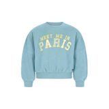 Like Flo oversized sweater met print - turquoise/geel
