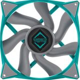 Iceberg Thermal IceGALE Xtra 140 mm PWM kogellagers high-performance behuizing ventilator, blauwgroen