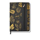 TRÖTSCH Wochenplaner A5 mit Tasche Flowers black 2027