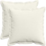 vidaXL - Taie d'oreiller - 2 pièces - Velours côtelé - Crème - 50 x 50 cm