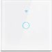 TechU™ Touchscreen Wandschakelaar 1 Knop - Wit - Wifi - Hard glaspaneel