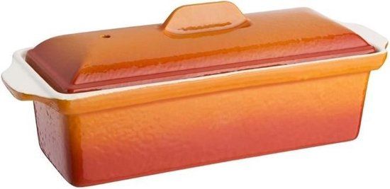 Vogue Pate Terrine - Oranje - 1.7ltr - Gietijzer - Rechthoek - Met Deksel
