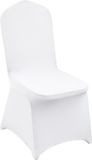 Vevor 30 Stuks Stoelhoezen van Elastisch Spandex voor Klapstoelen, Universele Stoelhoes, Wit