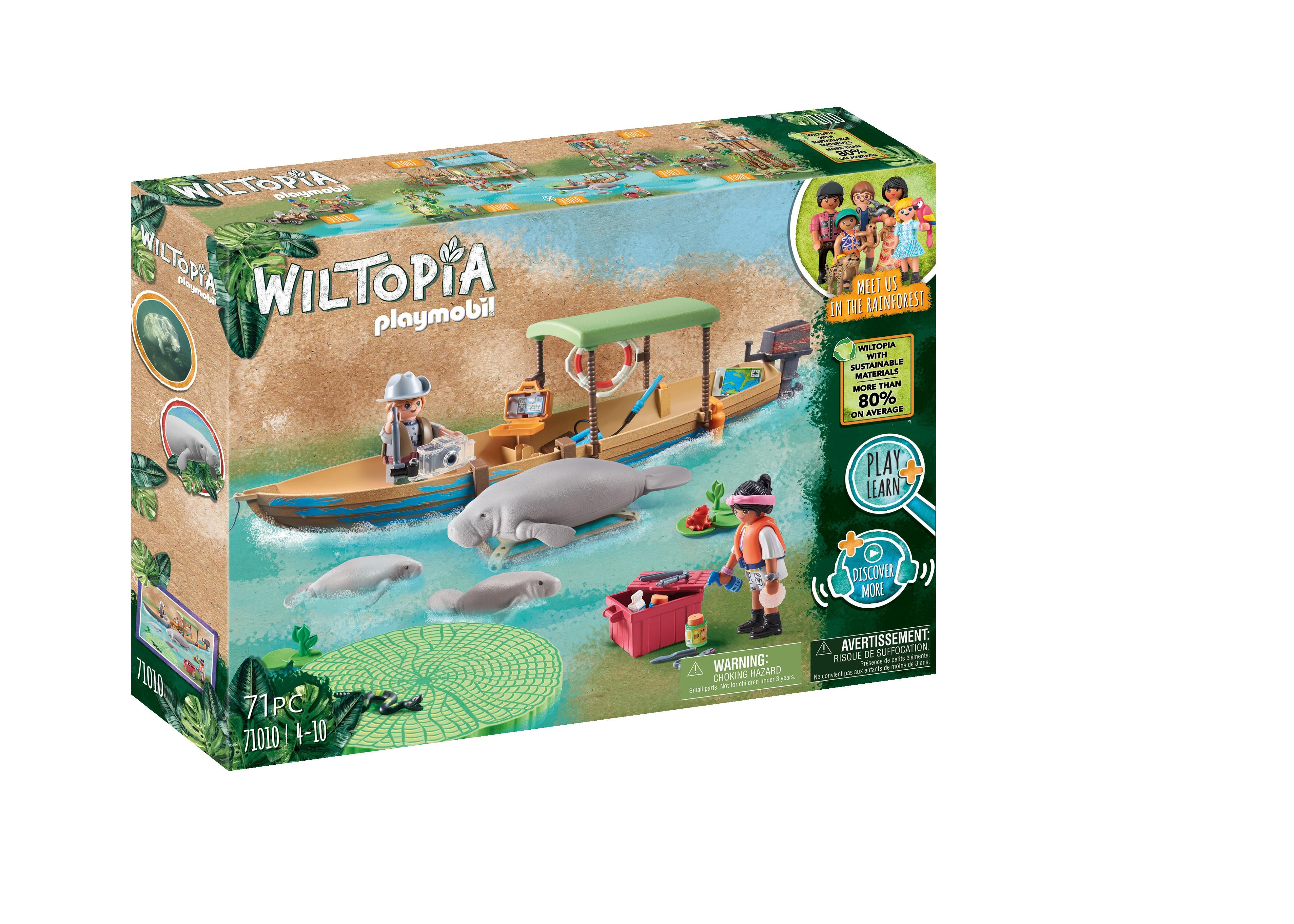 PLAYMOBIL Wiltopia 71010 Boottocht naar de zeekoeien - Speelset - 4+ jaar