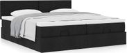 Maison Exclusive - Cadre de lit ottoman avec matelas, noir, 160x200 cm, textile