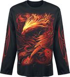 Spiral Phoenix Arisen Heren Shirt met lange mouwen - zwart - L