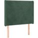 Tête de lit panneau décoratif avec oreilles vert foncé 103x16x118/128 cm velours CFW2029493