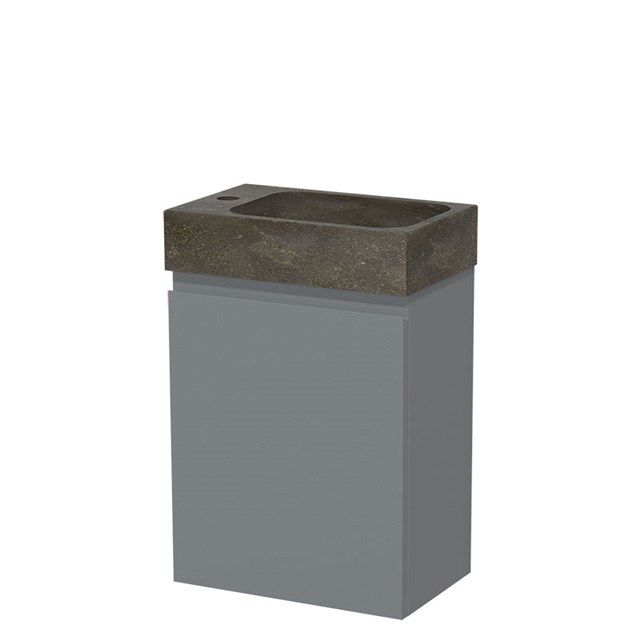 Maxaro Toiletmeubel met Wastafel Natuursteen Modulo Middengrijs 40 cm