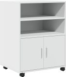 vidaXL Rolkast 60x48x81 cm bewerkt hout wit