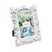 Laura Ashley 5x7 witte bloemen getextureerde handgemaakte hars fotolijst met ezel, voor tafelblad en muur display, decoratief bloemenontwerp thuis D cor, fotogalerij, kunst & meer (5 x 7, wit)