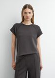 comma - Zacht sweatshirt met lange mouwen - donkerbruin - Polyester