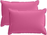 vidaXL - Housse de coussin - 2 pièces - BOIS - Rose - 50 x 80 cm - Polyester