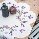 Vervaco Tafelkleed Borduurpakket Lavendel Vorm 75x75 cm