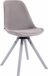 CLP Troyes Eetkamerstoel - Rond frame - Fluweel wit grijs