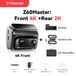 Z60Master Dashcam - 2 canaux - 4G - 4K - Caméra de recul - ADAS - Carte SD 128 Go