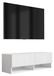 3E 3xE living.com 3xE living TV-kast met geribbelde voorkant, matwit, 100 x 32 x 33 cm