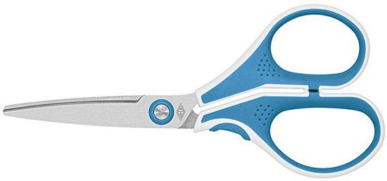 Wedo 975 5010, Volwassene, Rechte knip, Enkel, Blauw, Wit, Roestvrijstaal, Universeel