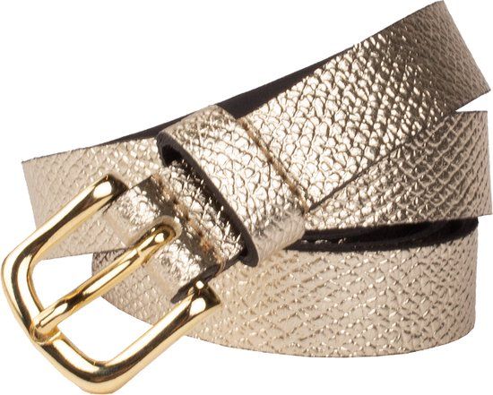 Legend Dames - Leren riem - Goudkleurig - 90cm