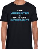 Bellatio Decorations Shoppartners Bv Ik ben loodgieter wat is jouw superkracht - t-shirt zwart voor heren - loodgieter kado shirt M