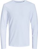 Jack & Jones Mannen Basis Lange Mouw Dunne Ronde hals Trui JJEBASIC Langarm Jersey Shirt Wit XS