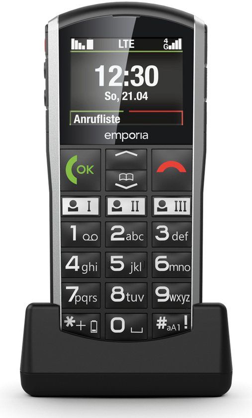 Emporia SIMPLICITY-LTE 5,08 cm (2") 90 g Zwart, Zilver Instapmodel telefoon