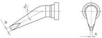 Weller LT-BX Soldeerpunt Beitelvorm, gebogen Grootte soldeerpunt 2.4 mm
