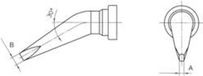 Weller LT-BX Soldeerpunt Beitelvorm, gebogen Grootte soldeerpunt 2.4 mm