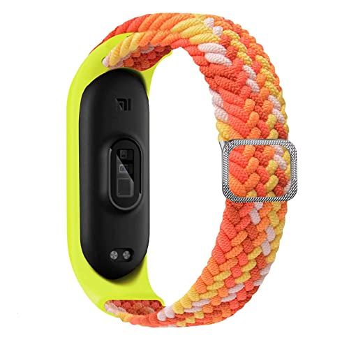 yanghongyua Nylon Armband voor Xiaomi Mi Band 6/5/4/3 - Oranje
