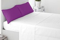 Miracle Home. Kussensloop, 100% geborstelde microvezel, met hotelsluiting, anti-pilling, 70 x 50 cm, 2 stuks, bed 135 cm, paars