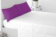 Miracle Home. Kussensloop, 100% geborstelde microvezel, met hotelsluiting, anti-pilling, 70 x 50 cm, 2 stuks, bed 135 cm, paars
