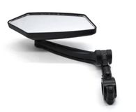 Motus Fietsspiegel Links – Achteruitkijkspiegel voor E-step & Fiets – 360° Verstelbaar – Krasbestendig Glas – Universeel Ø 21-24 mm – Zwart