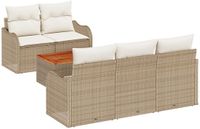 vidaXL Tuinbank Beige en Crème