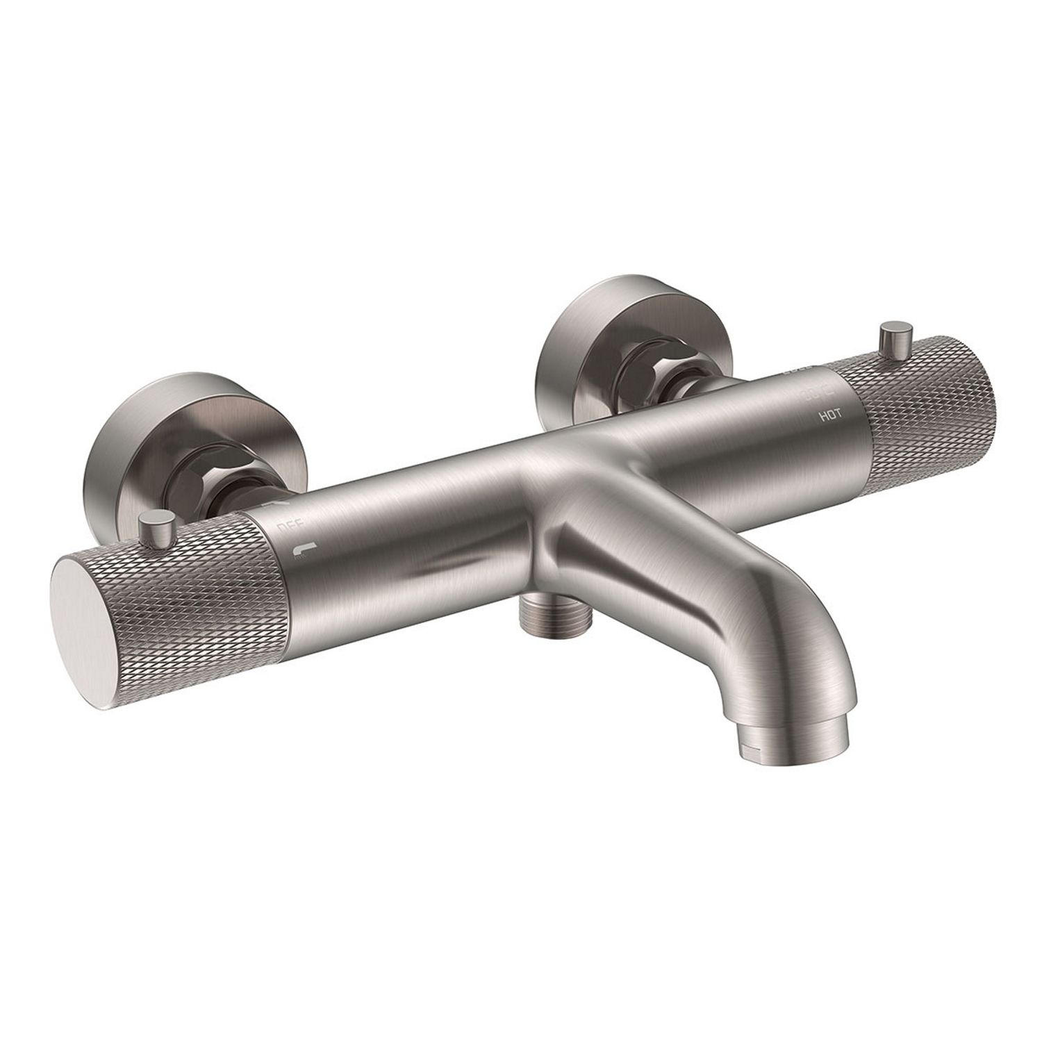 Boss & Wessing James Thermostatische Badmengkraan 15 cm Geborsteld Staal