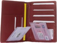 LeonDesign Paspoort hoesje - Compact - Leer - Rood