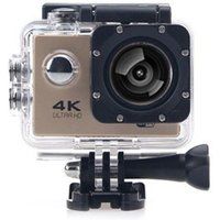 Aiorber 4K Action Camera with 64GB SD Card, App Connection, WLAN, Waterproof to 30m, 2 Inch, Gold