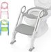 LifeGoods WC Verkleiner - Toilettrainer met Opstapje - Opvouwbaar - 2 tot 7 Jaar - Grijs/Wit