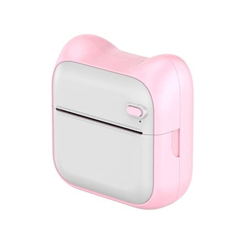 Kangmeile Draagbare mini thermische printer afbeelding, 57 mm mini draadloze USB oplaadbare foto Instant printer, draagbare handheld POS foto printer voor smartphone (roze)